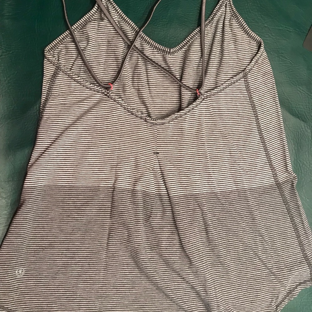 Lululemon Grey Stripe Tank